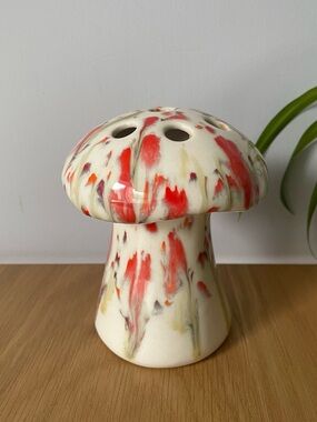 Vintage Ceramic Mushroom Toadstool Sculpture